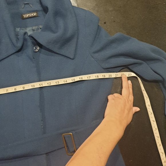 TOPSHOP LONG COWL NECK TRENCH COAT WOOL - Picture 10 of 13